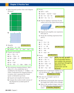 Chapter 5 Practice Test