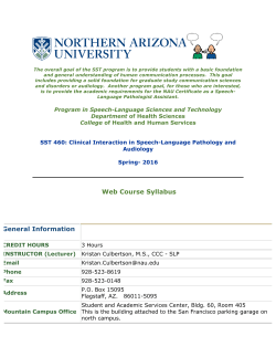 sst 460 - Northern Arizona University