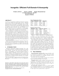 Incognito: Efficient Full-Domain K-Anonymity