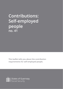 Contributions: Self-employed people