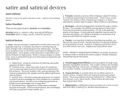 satire and satirical devices