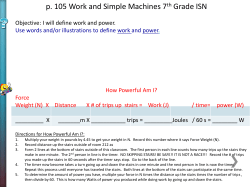 p. 105 Work and Simple Machines 7th Grade ISN