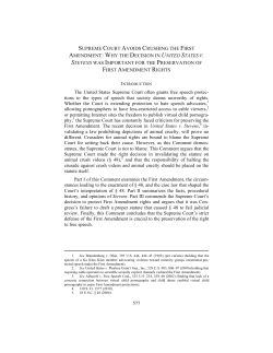 577 supreme court avoids crushing the first amendment