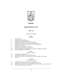 Magistrates Act 1948 - Bermuda Laws Online