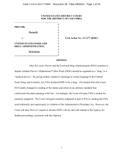 1 UNITED STATES DISTRICT COURT FOR THE