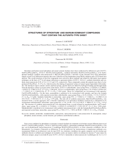 STRUCTURES OF STRONTIUM- AND BARIUM-DOMINANT