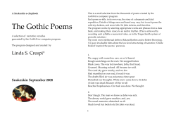 The Gothic Poems - Snakeskin Poetry