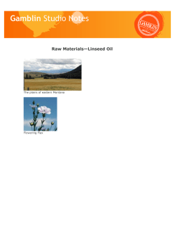 Gamblin Artists Colors - Studio Notes: Raw Materials&mdash;Linseed Oil #15