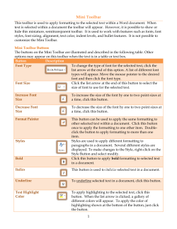 Mini Toolbar - Information Technology Home