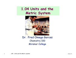1.04 Units and the Metric System