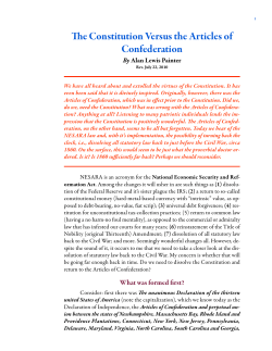 The Constitution vs. the Articles of Confederation