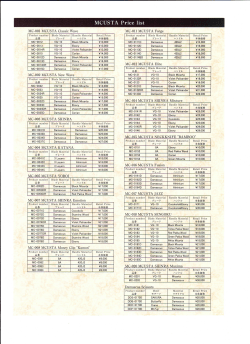 Page 1 MC-001 MCUSTA Classic Wave MC