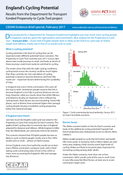 England`s Cycling Potential - Centre for Diet and Activity Research