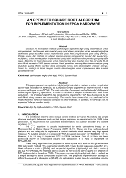 an optimized square root algorithm for