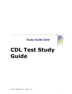 CDL Test Study Guide