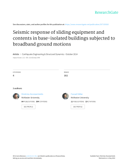 Seismic response of sliding equipment and contents in