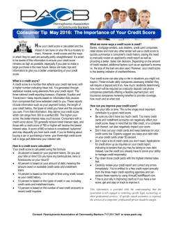 The Importance of Your Credit Score