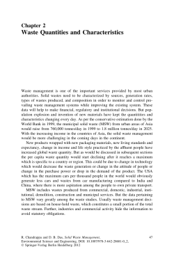 Waste Quantities and Characteristics