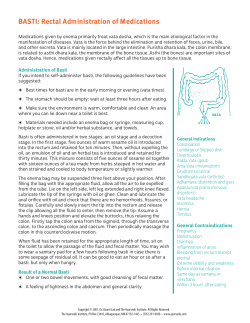 Basti: Rectal Administration of Medications