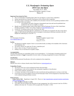 US Paralympics Swimming Open (2016 Can