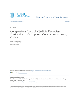 President Nixon`s Proposed Moratorium on Busing Orders