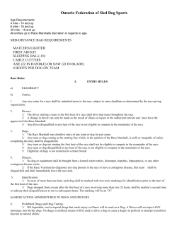 Race Rules - Kearney Dog Sled Races