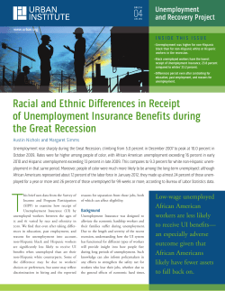 Racial and Ethnic Differences in Receipt of Unemployment