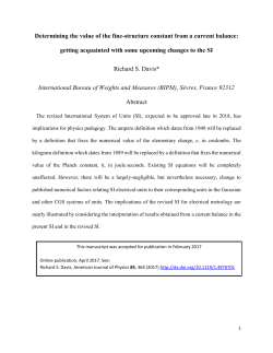 Determining the value of the fine-structure