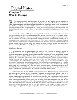 Chapter 5 War in Europe