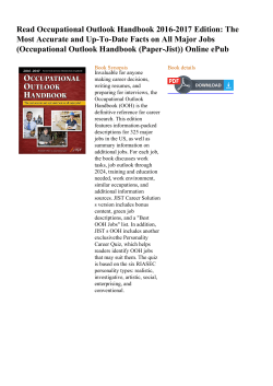 Read Occupational Outlook Handbook 2016-2017