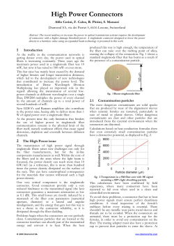 High Power Connectors
