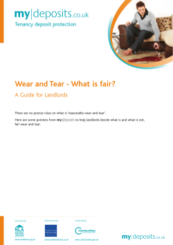 Tenancy deposit scheme guide to wear and tear