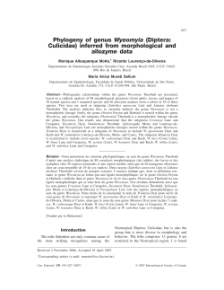 Phylogeny of genus Wyeomyia (Diptera: Culicidae) inferred from