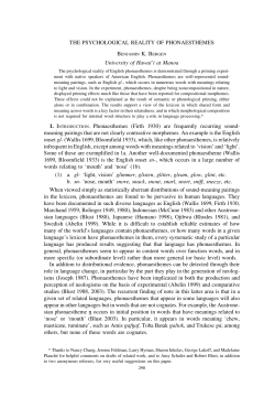 The psychological reality of phonaesthemes