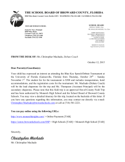 Christopher Machado - Monarch High School Debate Club