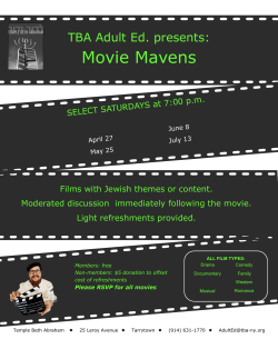 Movie Mavens - Temple Beth Abraham