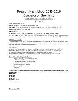 Prescott High School 2015-2016 Concepts of Chemistry