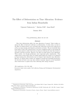 The Effect of Deforestation on Time Allocation: Evidence from