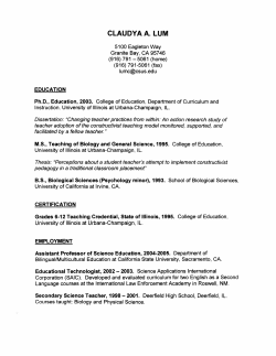 claudya a. lum - Sacramento State