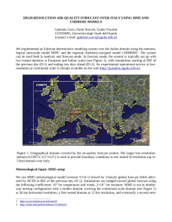 HIGH-RESOLUTION AIR-QUALITY FORECAST OVER ITALY