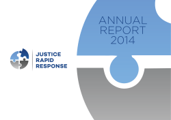 JRR Annual Report 2014 - Justice Rapid Response