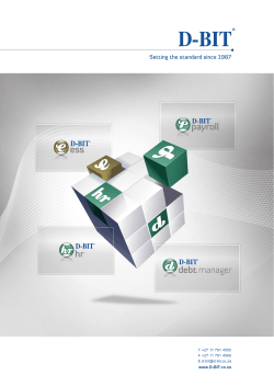 00702013 D-BIT Payroll Brochure
