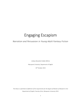 Thesis Statement/Explanation - Macquarie University ResearchOnline