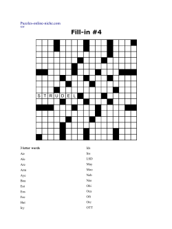 Fill-in #4 - to Puzzle Games Online