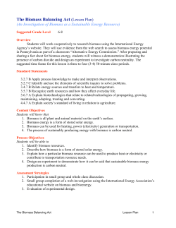 The Biomass Balancing Act (Lesson Plan)