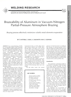 Brazeability of Aluminum in Vacuum-Nitrogen