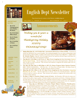 English Dept Newsletter 2011-2012 Vol 4 Issue 8 DRAFT