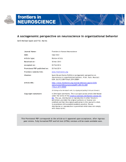 A sociogenomic perspective on neuroscience in