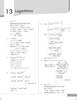 13 Logarithms - Target Publications