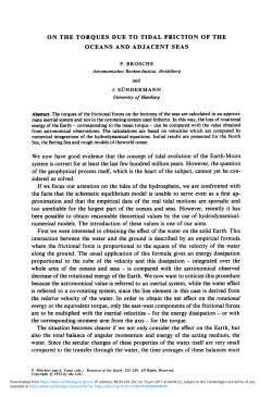 ON THE TORQUES DUE TO TIDAL FRICTION OF THE OCEANS